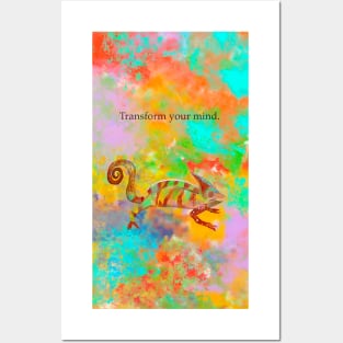 Transform your mind, chameleon spirt animals Posters and Art